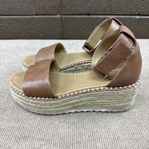Soda‎ Sandals Women 8.5 Platform Brown - Picture 5 of 9